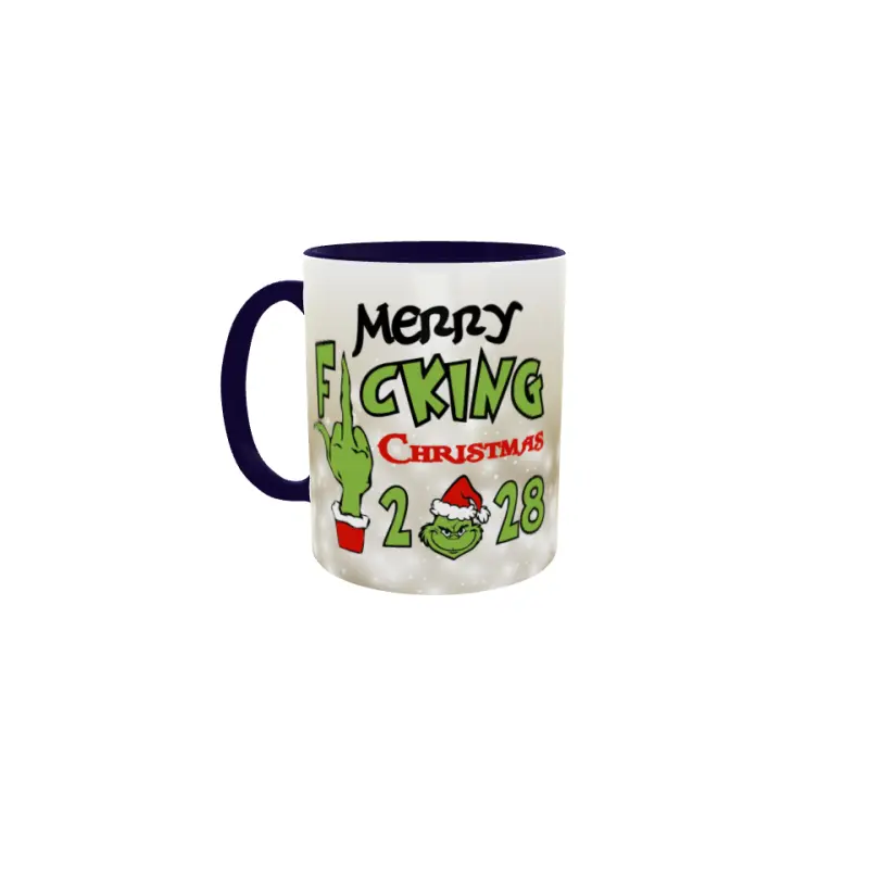 Merry f_ucking christmas ( anul curent ), cana din ceramica, 330ml, model cgs1803